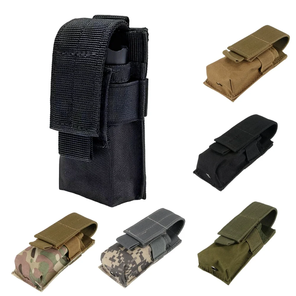 Edc Carry Knife - Molle Tactical M5 Flashlight Pouch 9MM