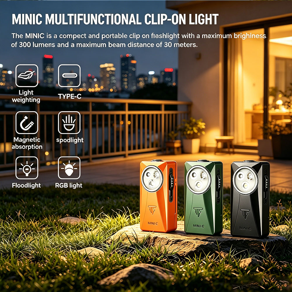 Trustfire MINIC 800 Lumens EDC - Edc Carry Clip recension och pris