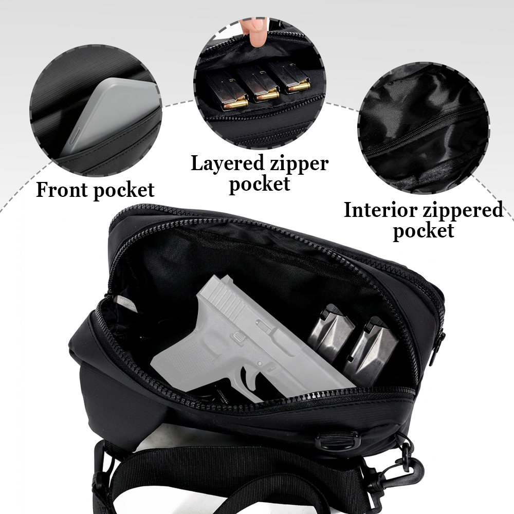 Tactical Pistol Gun Bag Concea - Edc Concealed Carry Backpack recension och pris