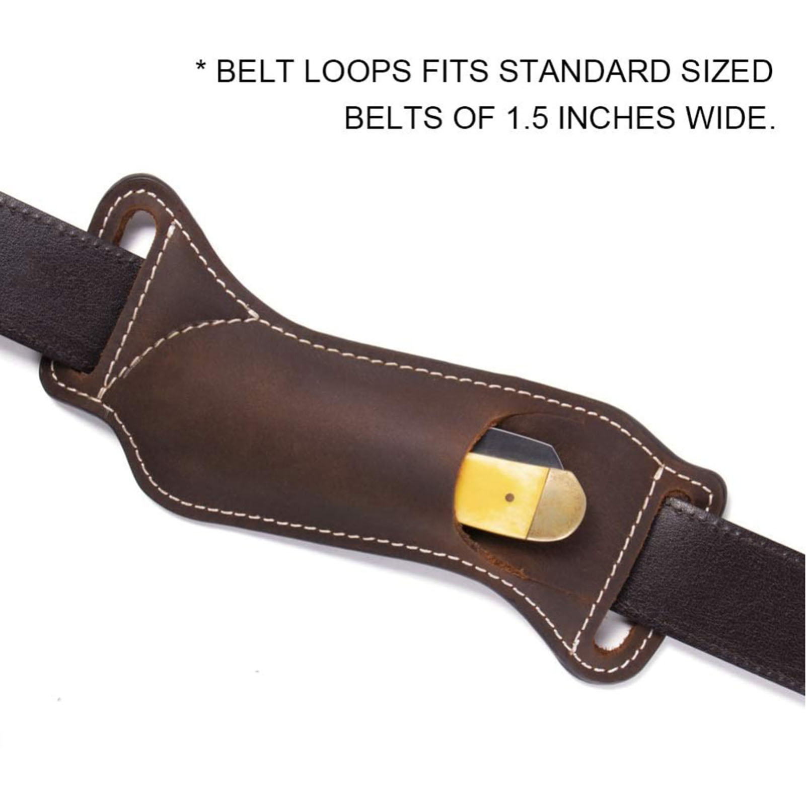 Brown Leather Knife Waist Bag  - Edc Carry Essentials recension och pris