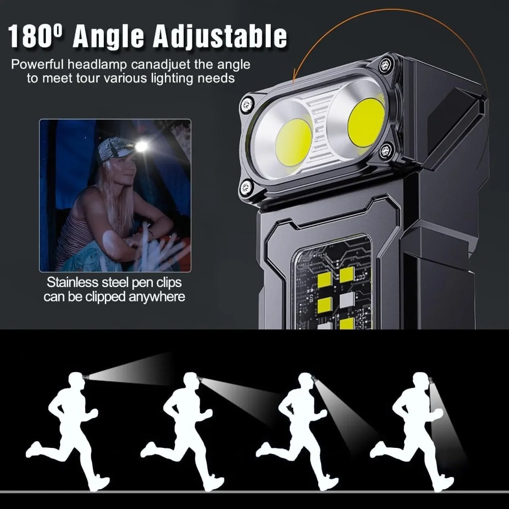 180° Rotatable LED Flashlight  - Keychain Flashlight recension och pris
