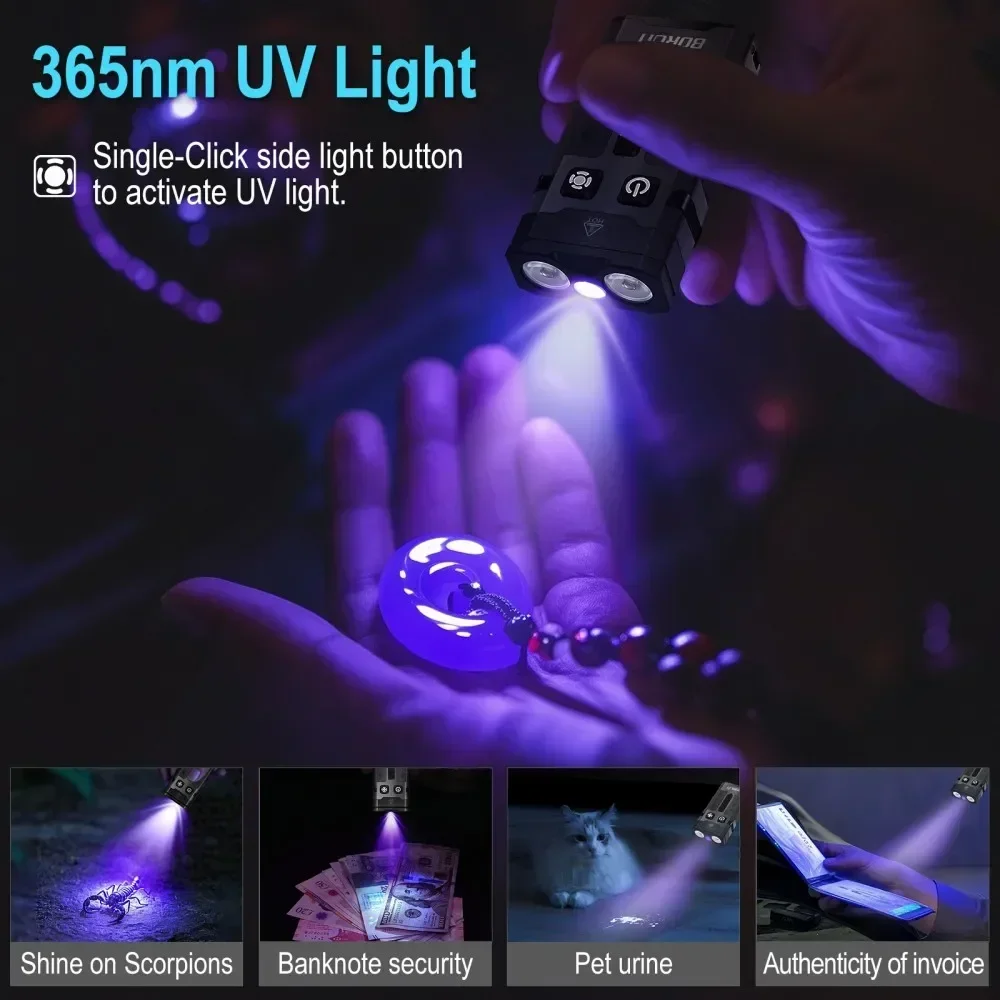 BORUiT EV20 1100LM EDC UV Keyc - Keychain Flashlight recension och pris