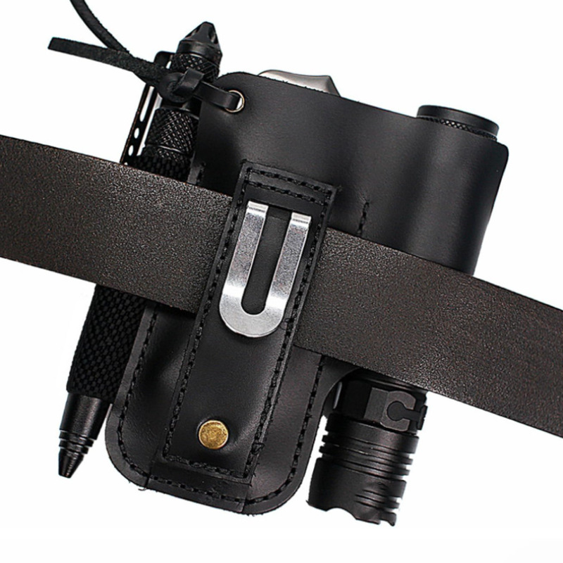 EDC Leather Flashlight Tool Ho - Edc Carry Knife recension och pris