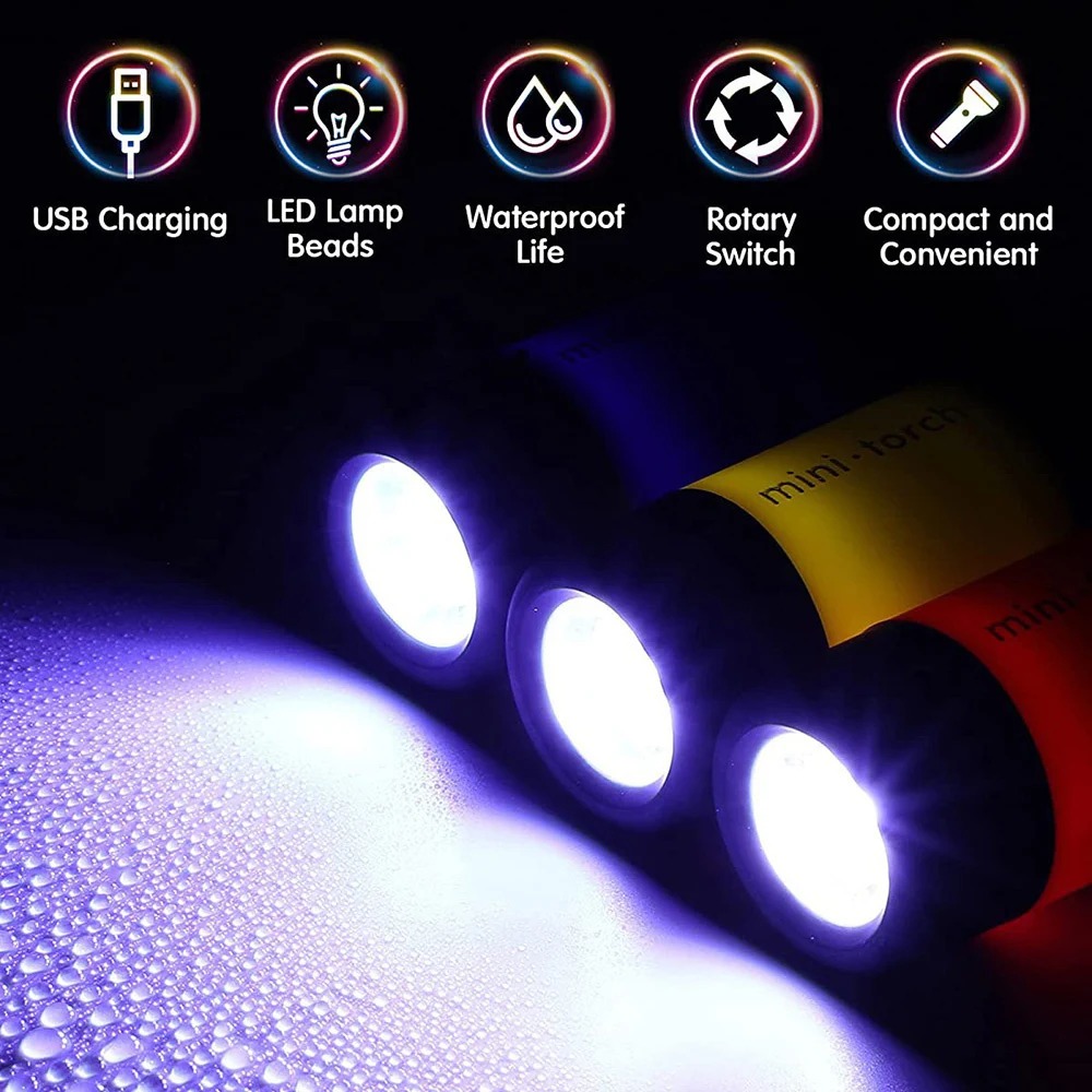 USB Rechargeable Camping Mini  - Keychain Flashlight recension och pris