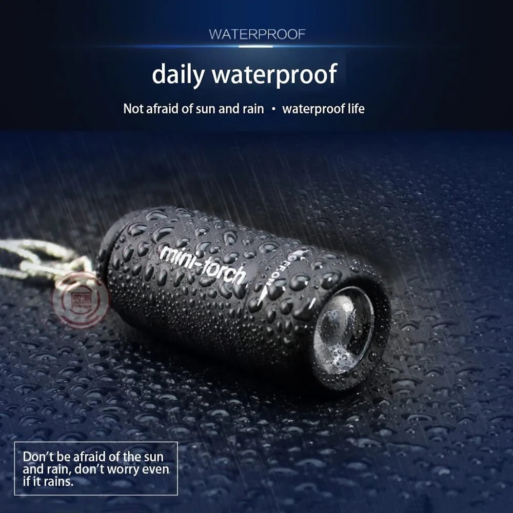 USB Rechargeable Camping Mini  - Keychain Flashlight recension och pris