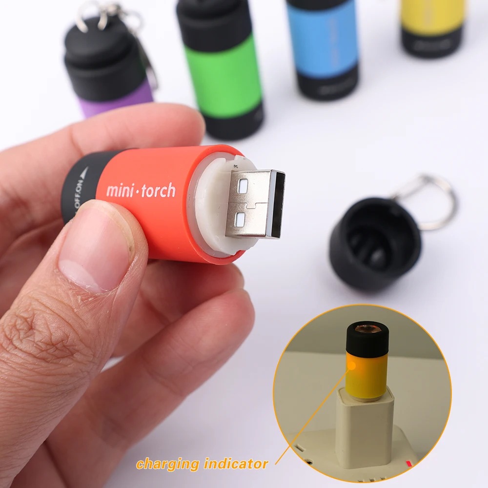 USB Rechargeable Camping Mini  - Keychain Flashlight recension och pris