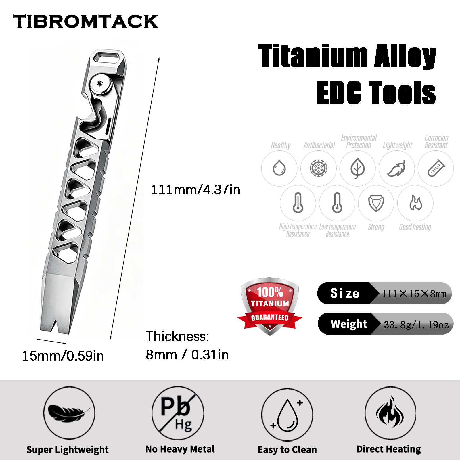 TIBROMTACK Titanium Multi-Func - Edc Carry Co recension och pris