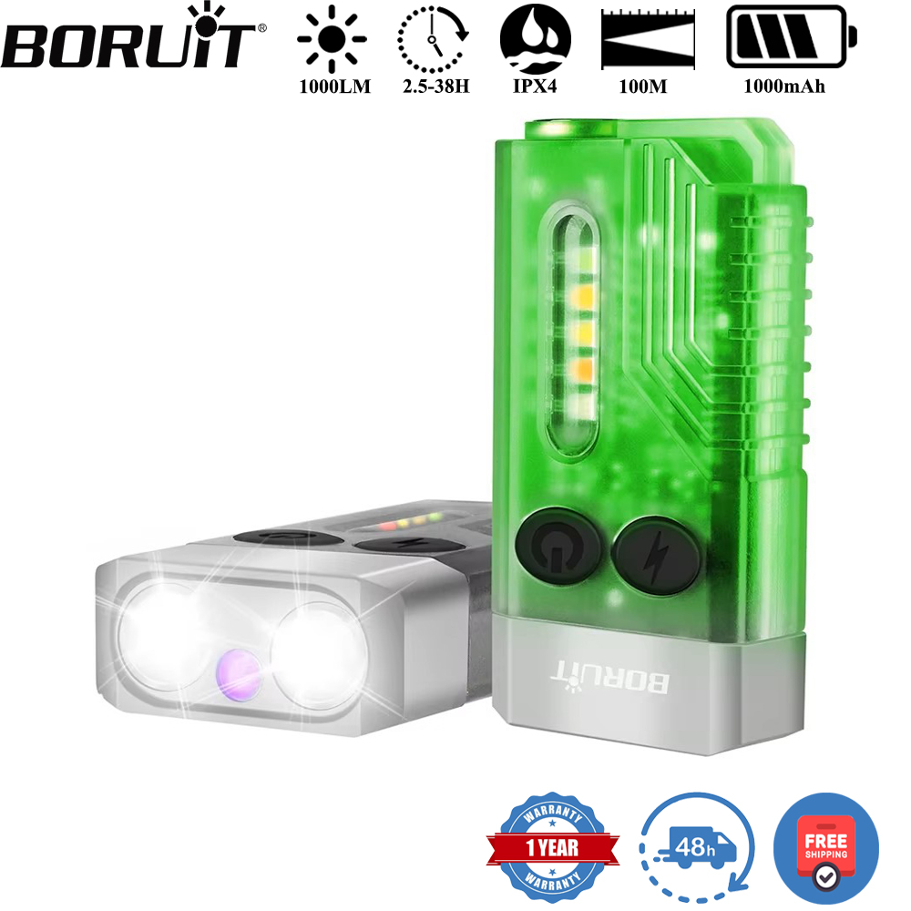 BORUiT V10 Keychain UV LED EDC - Keychain Flashlight recension och pris