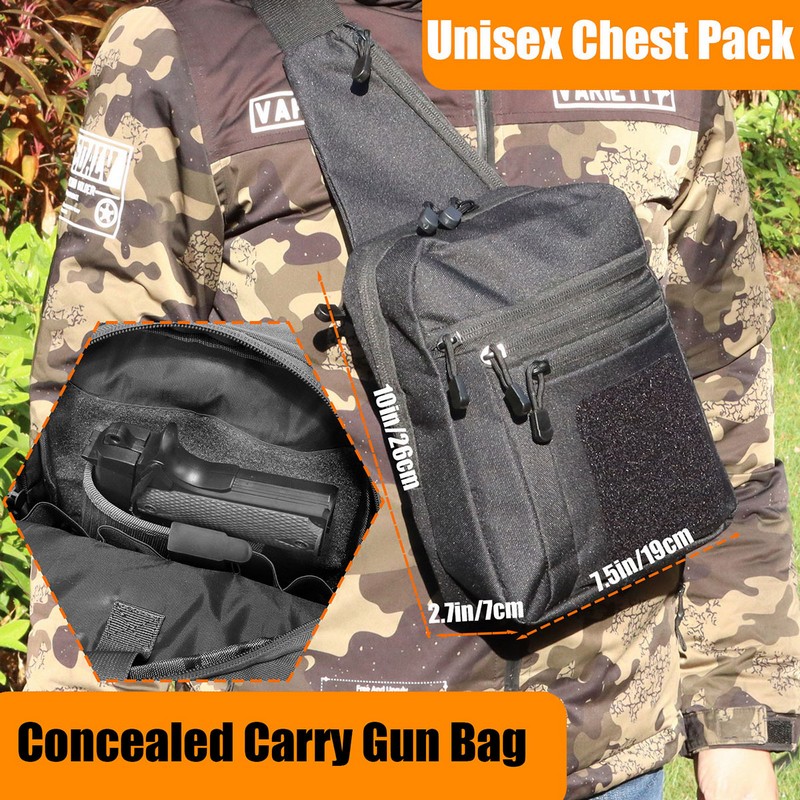 New Tactical Chest Bag Pistol  - Edc Concealed Carry Backpack recension och pris