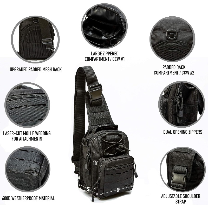 Tactical Compact Concealed Car - Edc Concealed Carry Backpack recension och pris