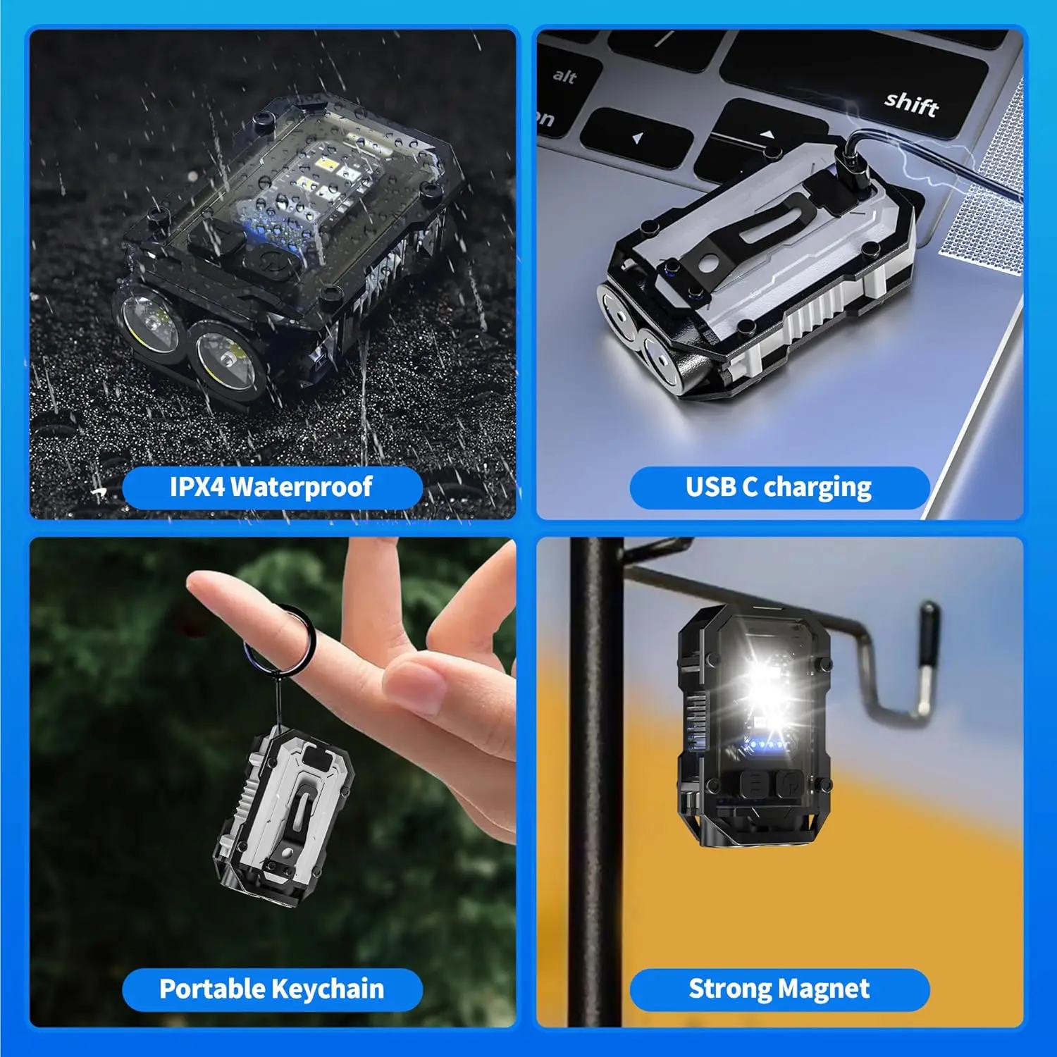 Mini COB Keychain Flashlight,C - Keychain Flashlight recension och pris