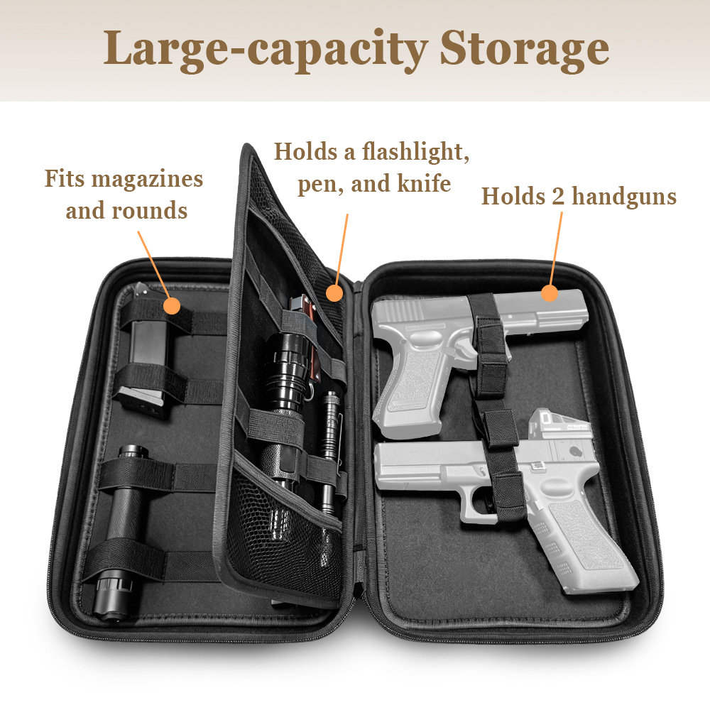 Tactical Pistol Gun Case Dual  - Edc Pistol Carry Bag recension och pris