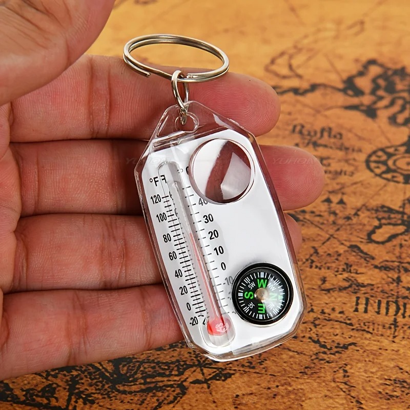 3 in 1 Keychain Compass Portab - Compass Keychain Mini recension och pris