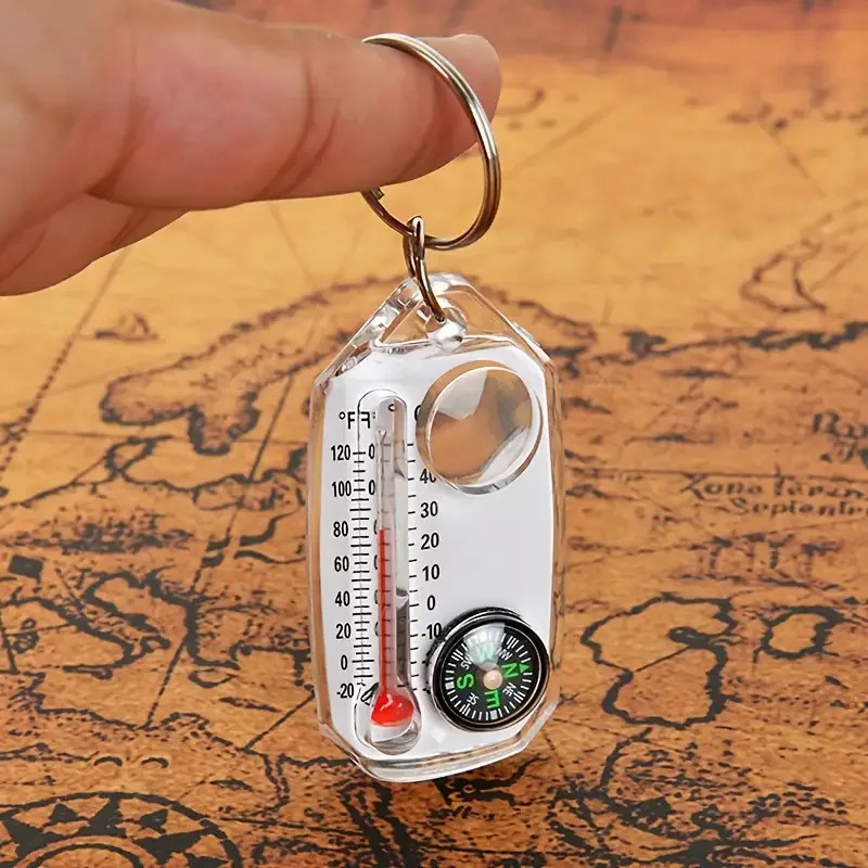 3 in 1 Keychain Compass Portab - Compass Keychain Mini recension och pris