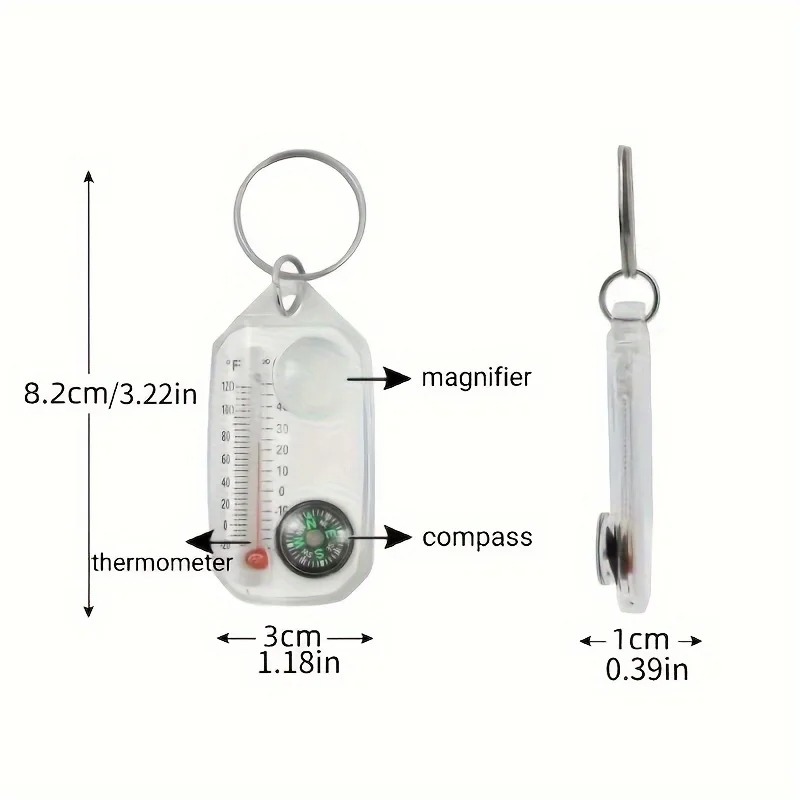 3 in 1 Keychain Compass Portab - Compass Keychain Mini recension och pris