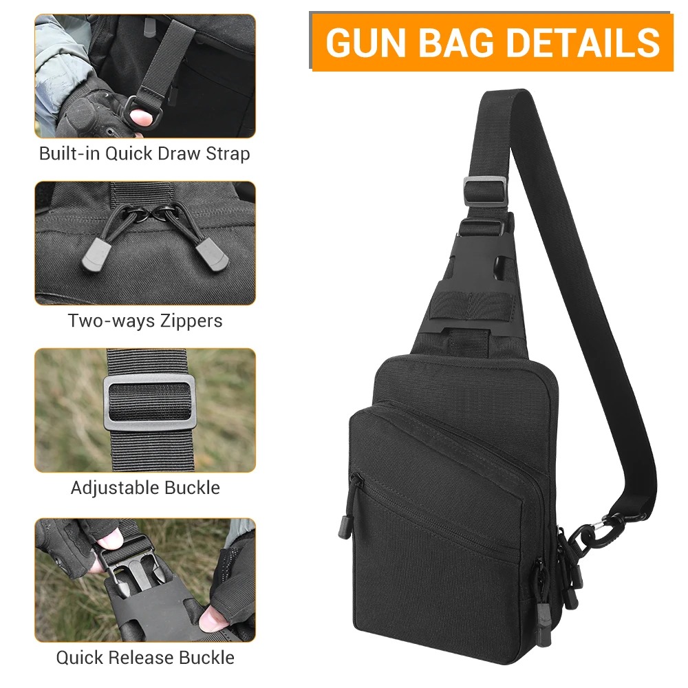 Tactical Pistol Gun Bag Concea - Edc Pistol Carry Bag recension och pris