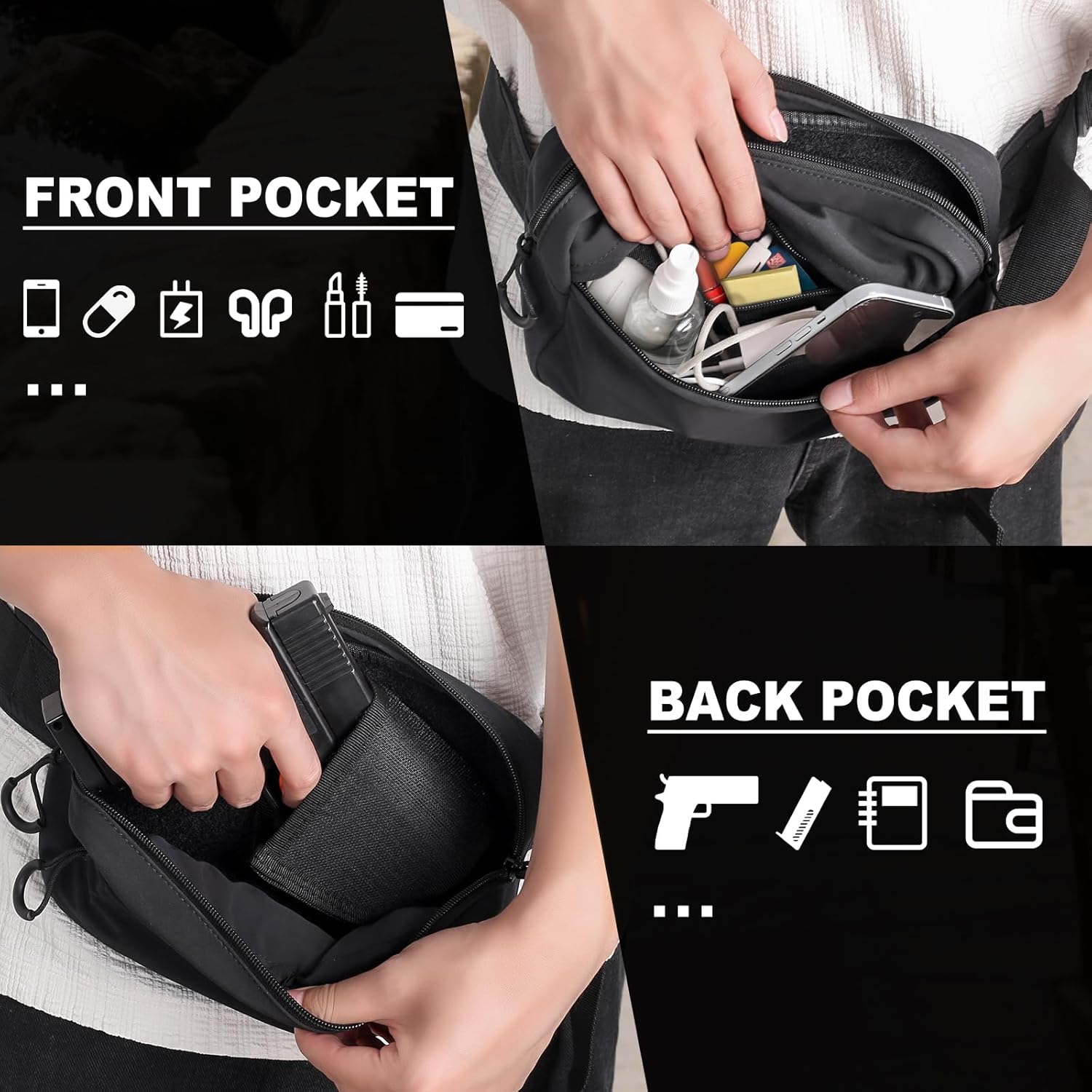 Tactical Fanny Pack with Holst - Edc Pistol Carry Bag recension och pris